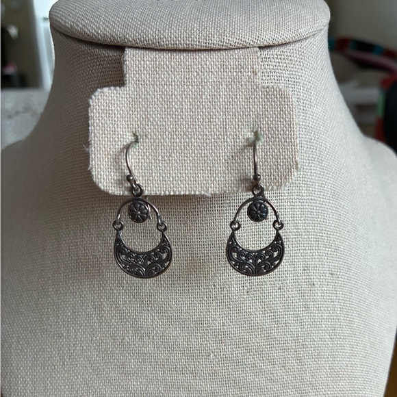 Sterling Jewelry - Intricate Silver Filigree Drop Earrings - Classic Boho Style